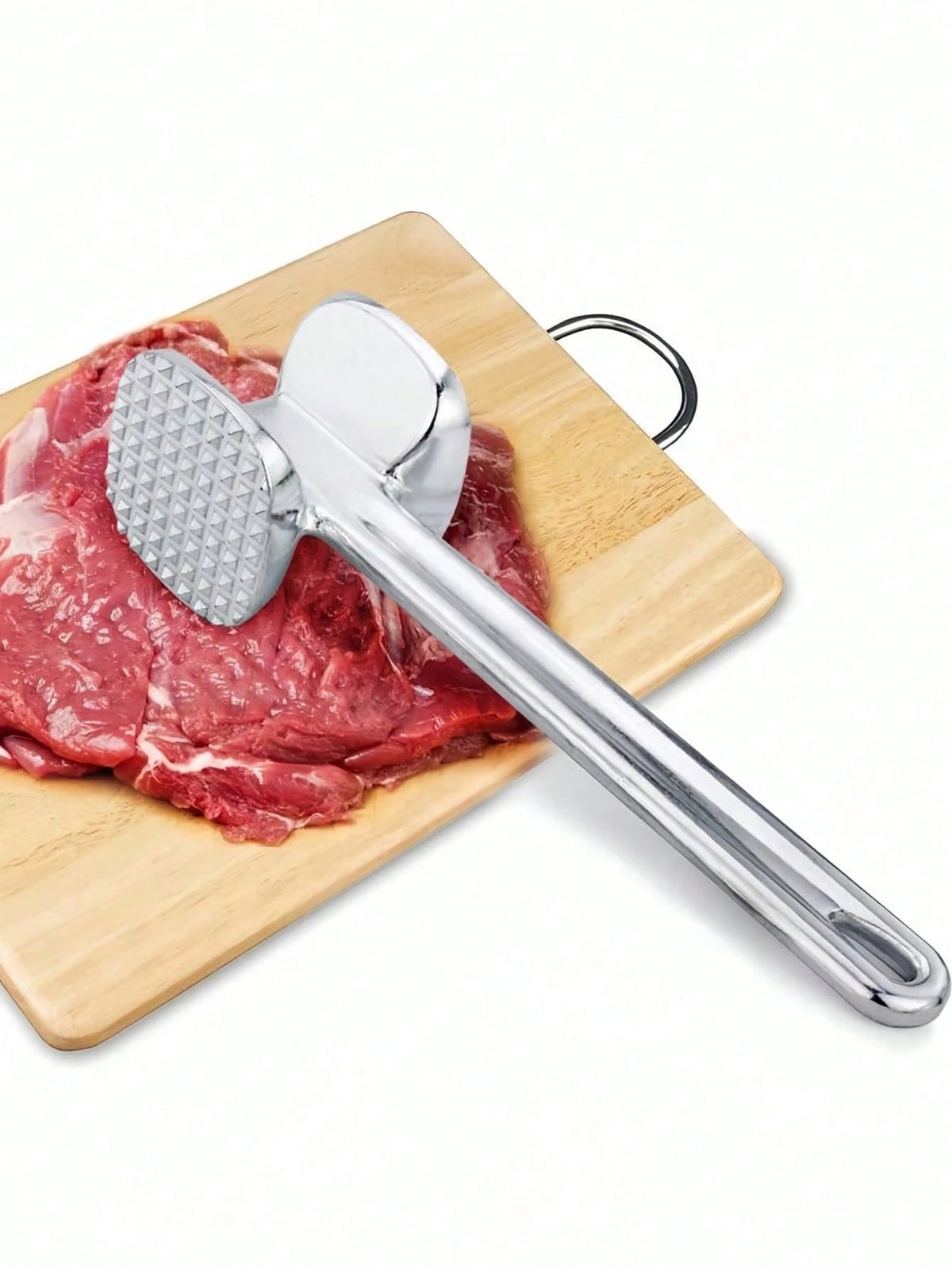 1pc Meat Tenderizer, Stainless Steel Meat Mallet For Pounding Beef, Steak, Chicken, Pork, Kitchen Tool
