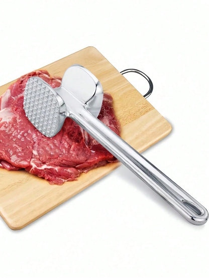1pc Meat Tenderizer, Stainless Steel Meat Mallet For Pounding Beef, Steak, Chicken, Pork, Kitchen Tool