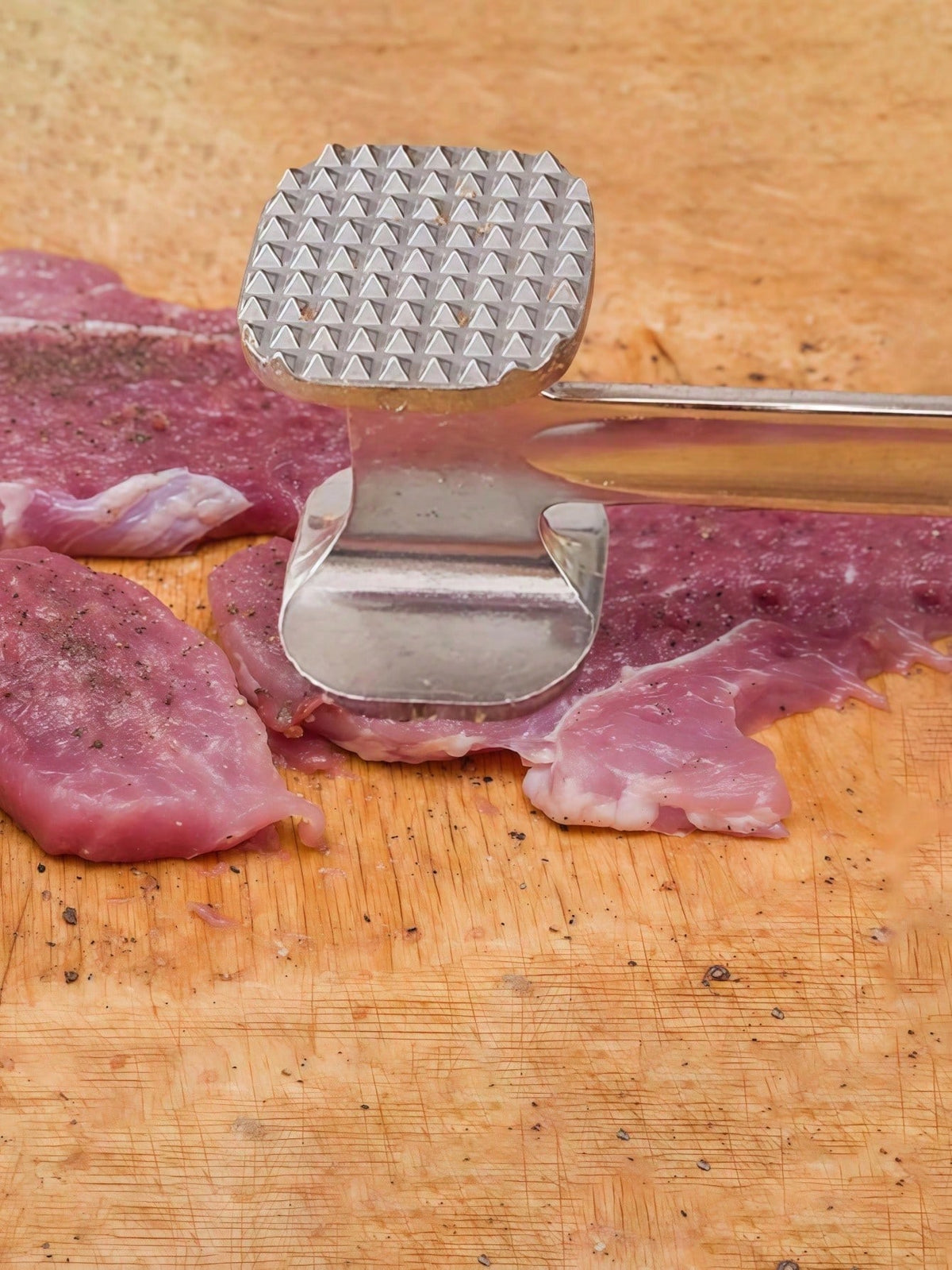 1pc Meat Tenderizer, Stainless Steel Meat Mallet For Pounding Beef, Steak, Chicken, Pork, Kitchen Tool