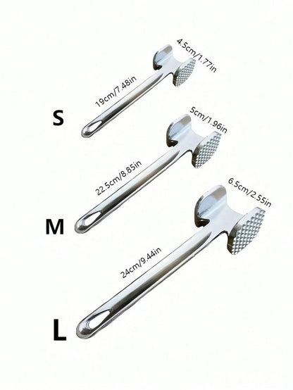 1pc Meat Tenderizer, Stainless Steel Meat Mallet For Pounding Beef, Steak, Chicken, Pork, Kitchen Tool