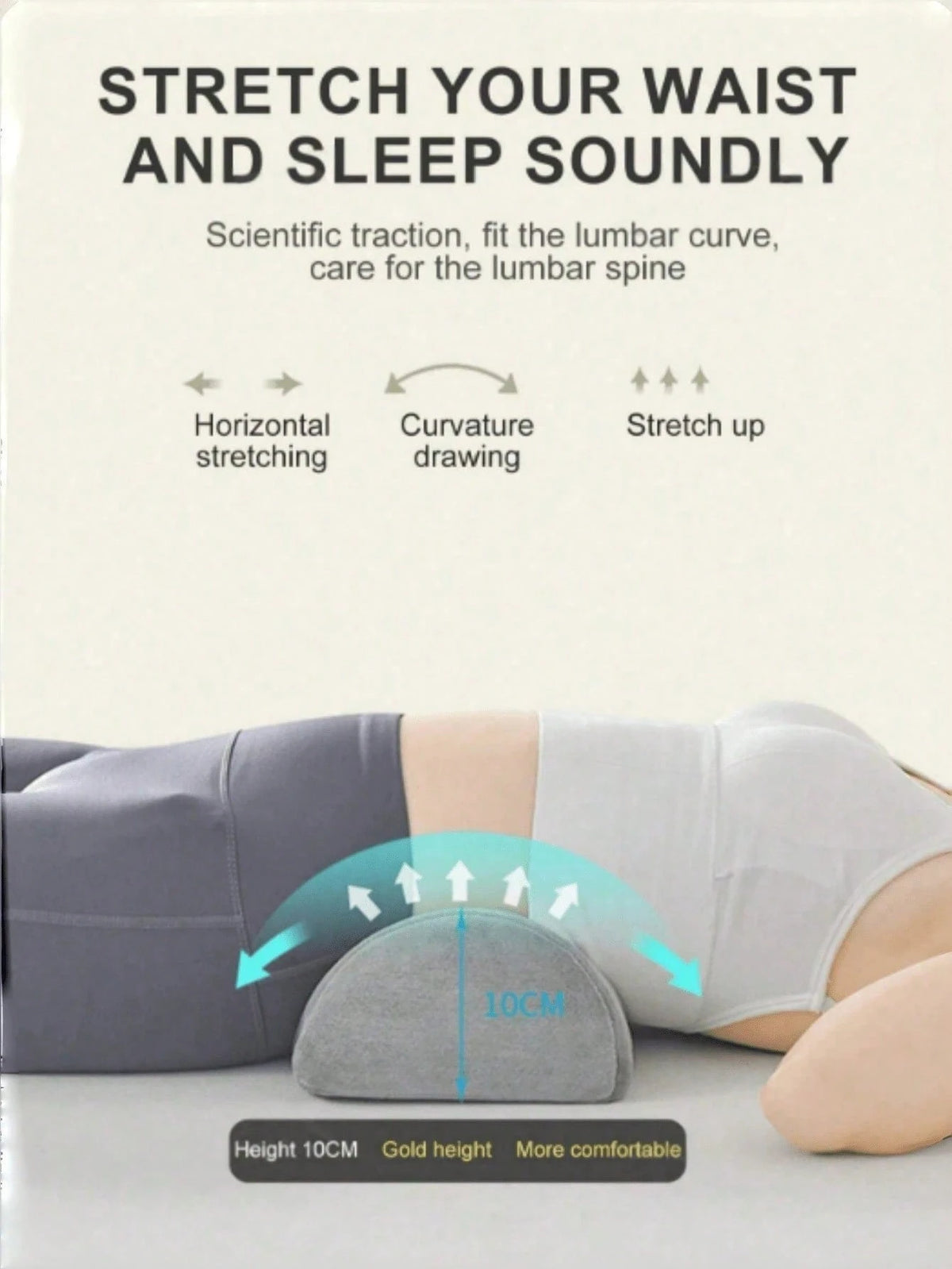 1pc Memory Foam Crescent Shaped Leg Pillow, Adjustable To Support Knees, Back, Ankles, Relieve Sciatica And Buttock Pain, Suitable For Side Sleepers, Postoperative Recovery Period, Travel, Sofa, Offic