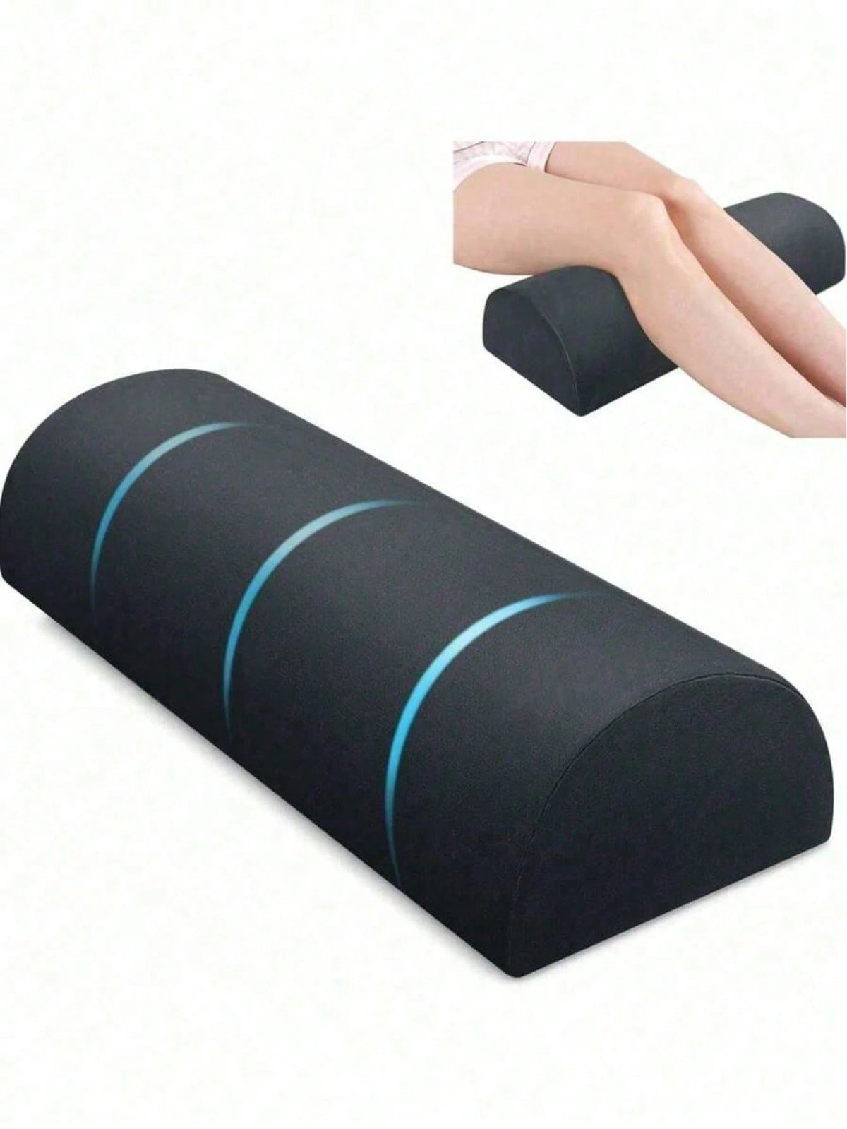 1pc Memory Foam Crescent Shaped Leg Pillow, Adjustable To Support Knees, Back, Ankles, Relieve Sciatica And Buttock Pain, Suitable For Side Sleepers, Postoperative Recovery Period, Travel, Sofa, Offic