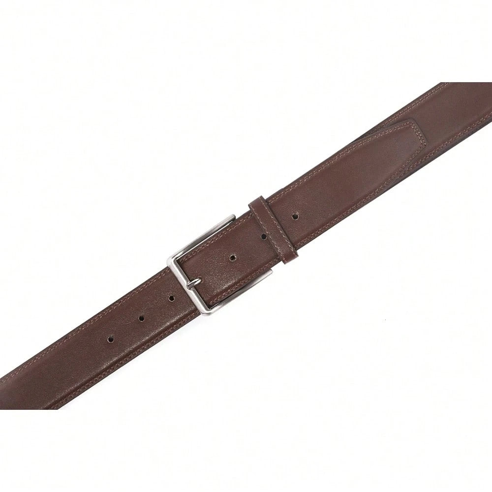 1PC Men's Genuine Leather Dress Belt, Handmade, Cow Leather, Fashion & Classic Designs For Work Business And Casual For School For Wedding, Ideal Gift For Dad, Husband, Boyfriend