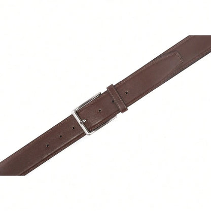 1PC Men's Genuine Leather Dress Belt, Handmade, Cow Leather, Fashion & Classic Designs For Work Business And Casual For School For Wedding, Ideal Gift For Dad, Husband, Boyfriend