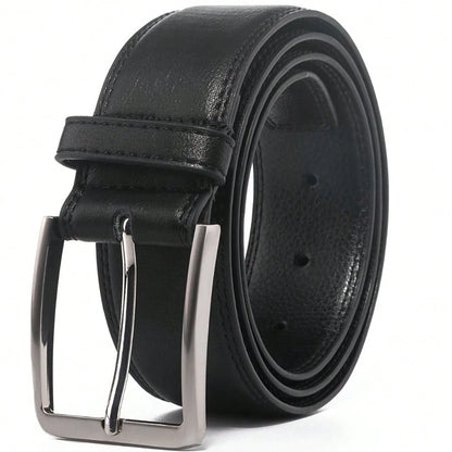 1PC Men's Genuine Leather Dress Belt, Handmade, Cow Leather, Fashion & Classic Designs For Work Business And Casual For School For Wedding, Ideal Gift For Dad, Husband, Boyfriend