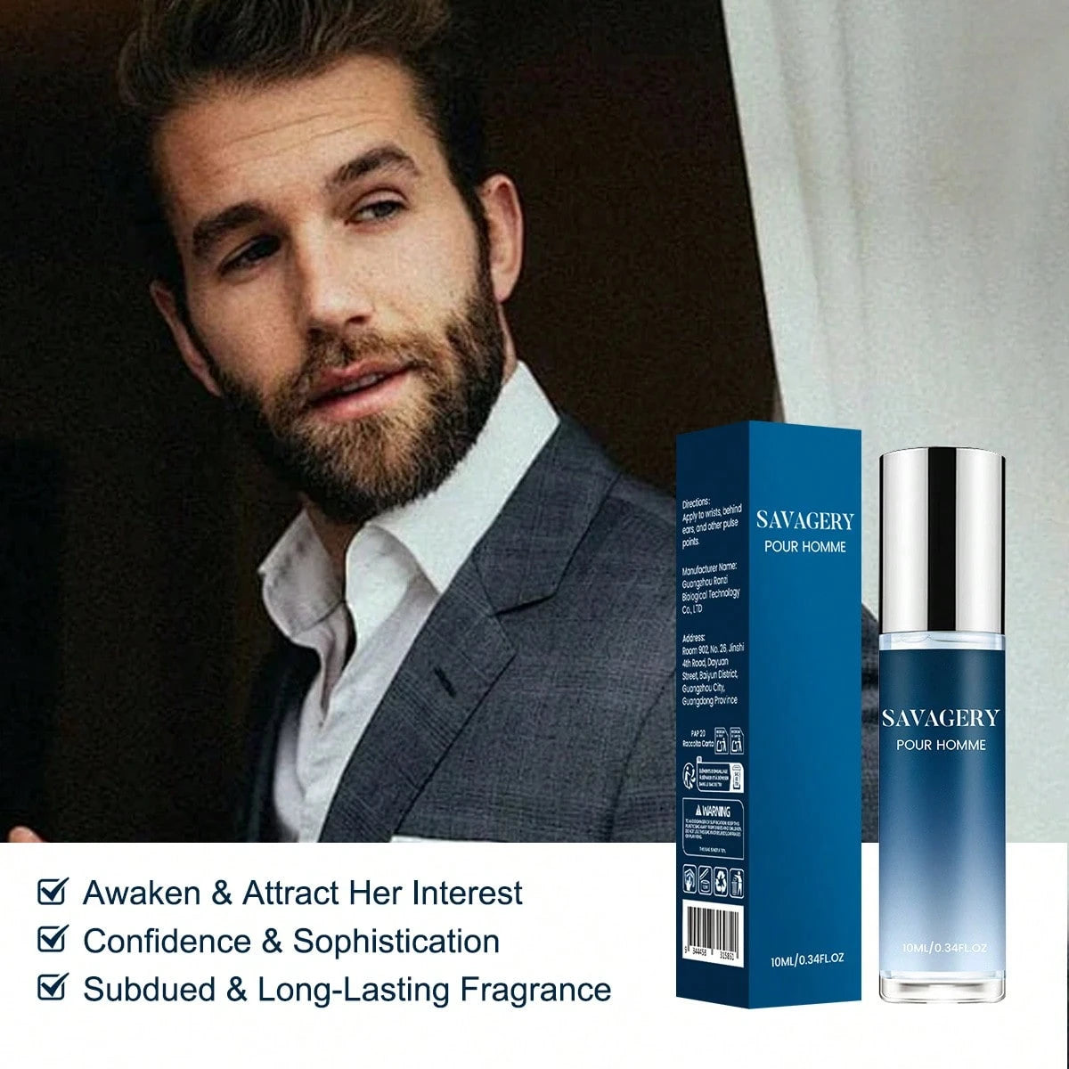 1pc Men's Pheromone Cologne Roll-On Fragrance, High Concentration Woody Scent, Long-Lasting, Suitable For Dating, Commuting, And Valentine's Day Gift