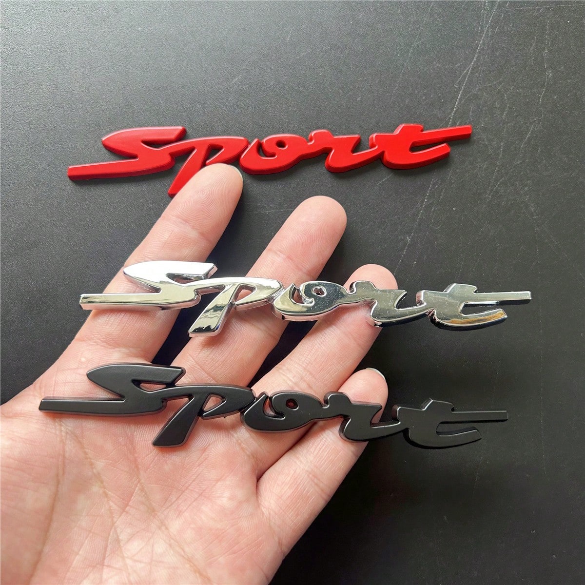 1pc Metal Car Badge "SPORT" Sticker, Applicable For Car Rear Trunk, Side Body Decoration Accessories