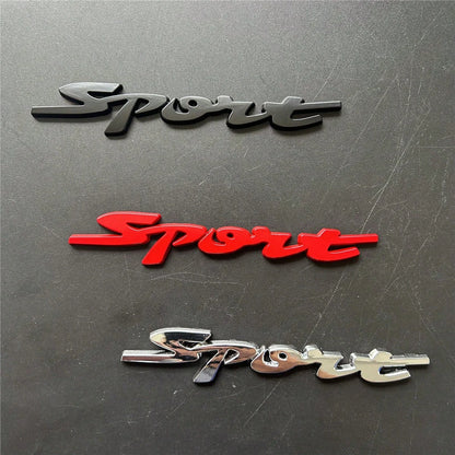 1pc Metal Car Badge "SPORT" Sticker, Applicable For Car Rear Trunk, Side Body Decoration Accessories