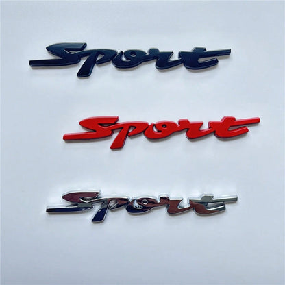 1pc Metal Car Badge "SPORT" Sticker, Applicable For Car Rear Trunk, Side Body Decoration Accessories