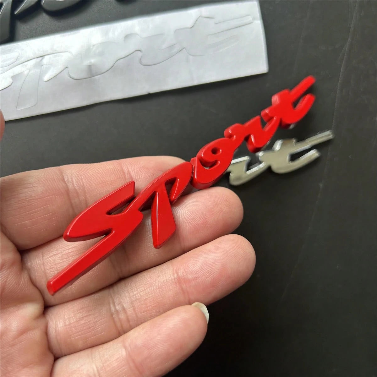 1pc Metal Car Badge "SPORT" Sticker, Applicable For Car Rear Trunk, Side Body Decoration Accessories
