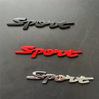 1pc Metal Car Badge "SPORT" Sticker, Applicable For Car Rear Trunk, Side Body Decoration Accessories