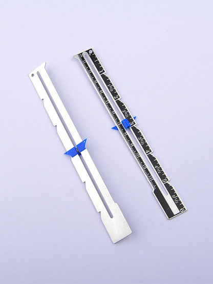 1pc Metal Sliding Gauge, Sewing Measurement Tool, Sewing Gauge, Suitable For Quilting And Sewing, Sewing Accessories, Sewing Supplies. Not Just A Hemming Gauge! The Pointed Tip Can Directly Mark And P