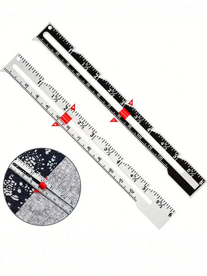 1pc Metal Sliding Gauge, Sewing Measurement Tool, Sewing Gauge, Suitable For Quilting And Sewing, Sewing Accessories, Sewing Supplies. Not Just A Hemming Gauge! The Pointed Tip Can Directly Mark And P