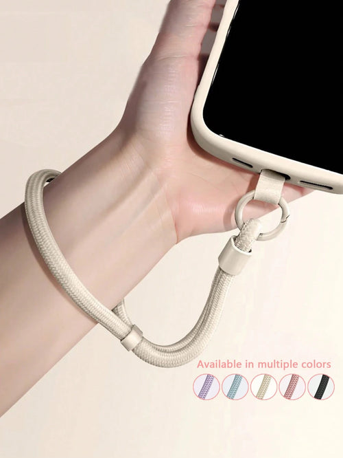 1pc Minimalist Adjustable Short Strap Buckle Lanyard, Phone Lanyard, Water Bottle Holder, Key Chain, Wrist Strap With Pad