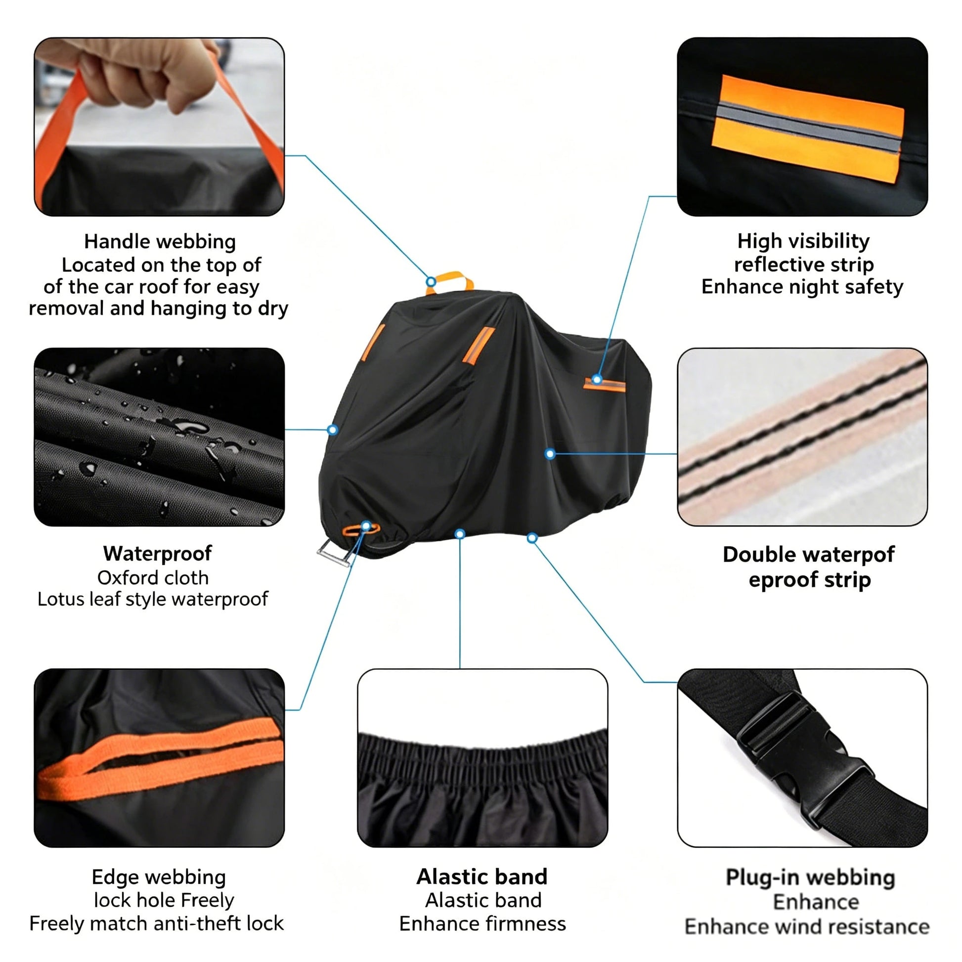 1pc Motorcycle Cover Waterproof Outdoor Scooter UV Protector Dust Rain Cover For Vespa LX LXV Sprint GTS GTV 50 150 250 300 300ie