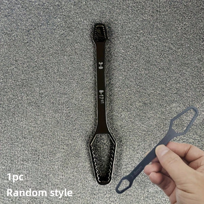 1pc Multi-Function Black Torx Wrench- Adjustable Self-Tightening Head Wrench With 3-17mm Aperture, 5mm Thick Durable Design And Portable Handle, Suitable For Car Repair And Home DIY Projects