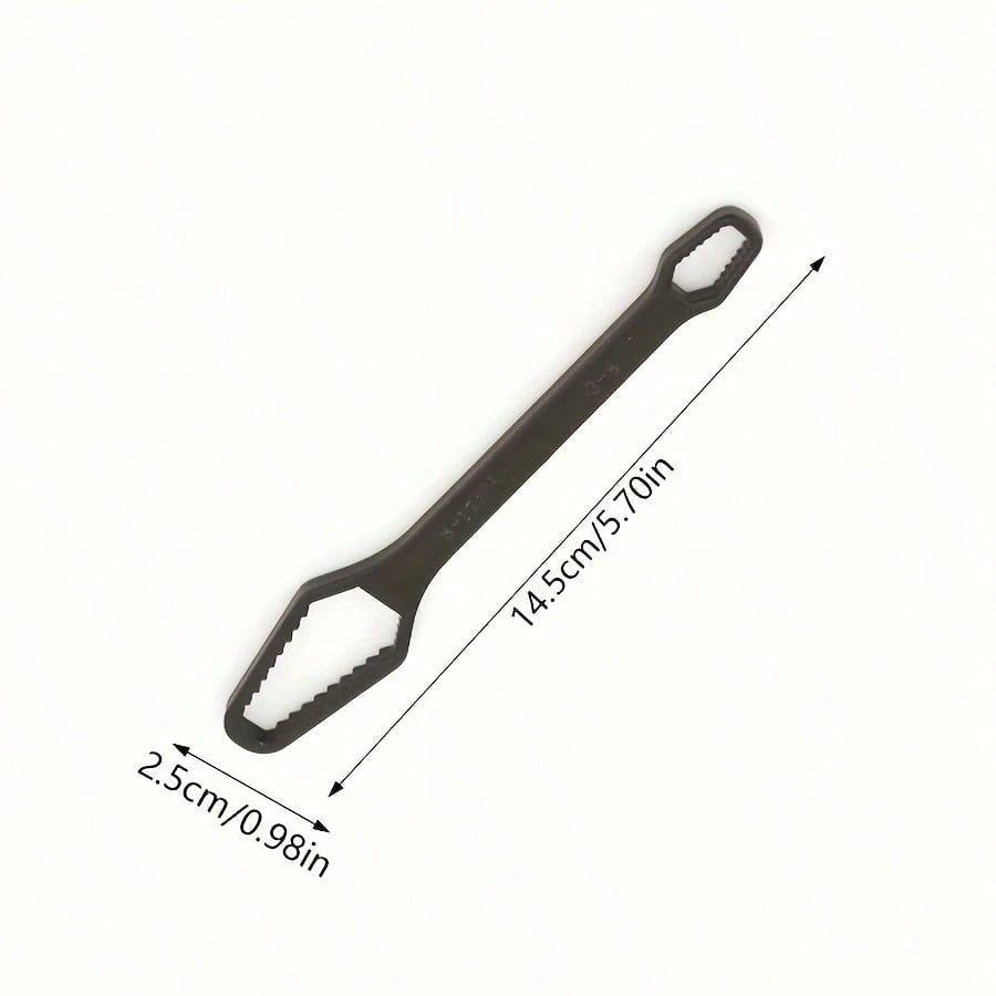 1pc Multi-Function Black Torx Wrench- Adjustable Self-Tightening Head Wrench With 3-17mm Aperture, 5mm Thick Durable Design And Portable Handle, Suitable For Car Repair And Home DIY Projects