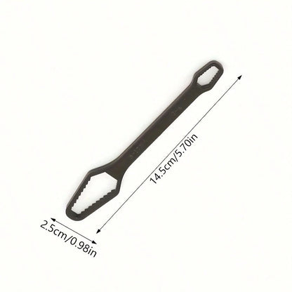 1pc Multi-Function Black Torx Wrench- Adjustable Self-Tightening Head Wrench With 3-17mm Aperture, 5mm Thick Durable Design And Portable Handle, Suitable For Car Repair And Home DIY Projects
