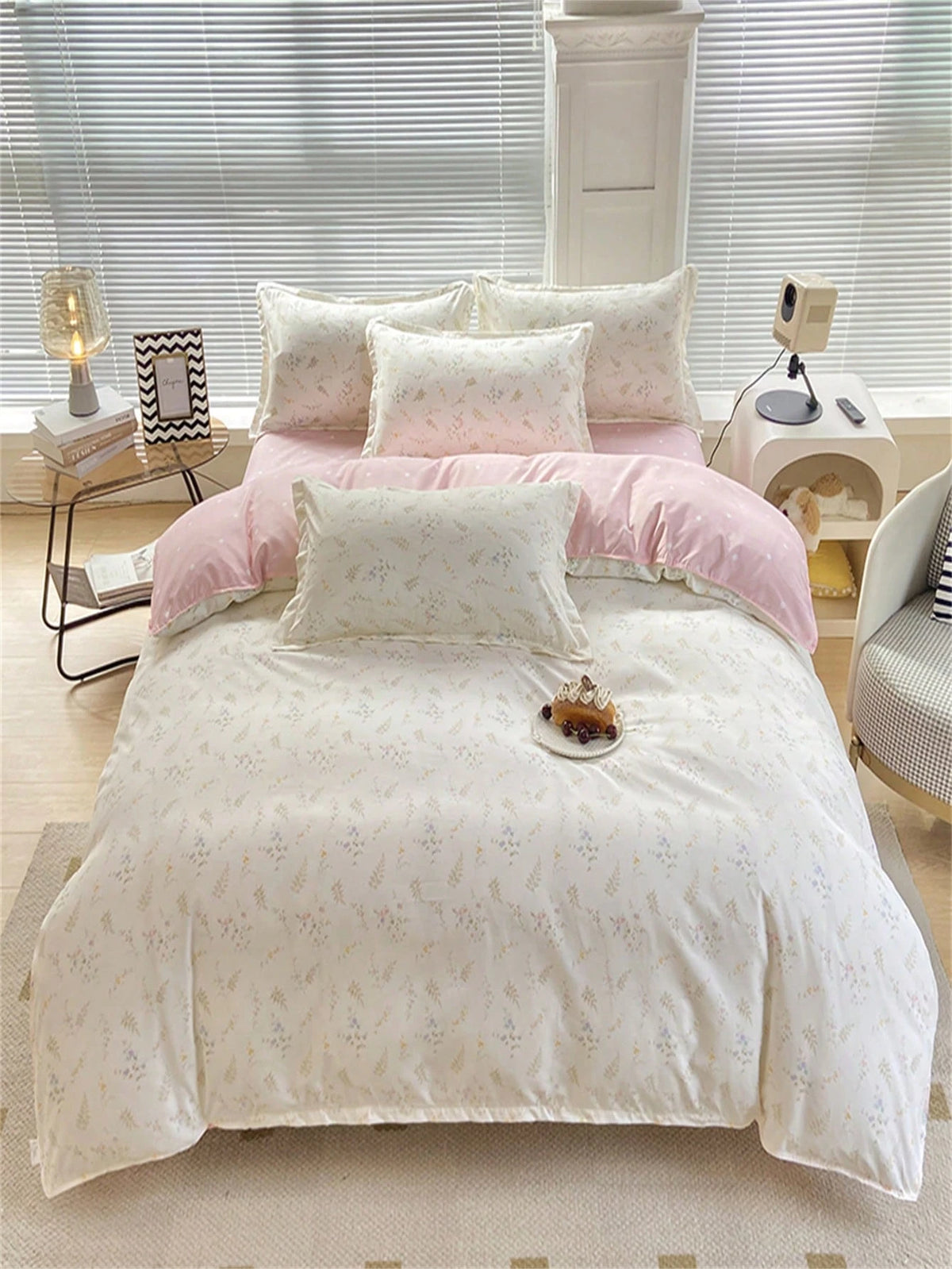 1pc Multicolor Heart Patterned Single Duvet Cover, Cute Style Polyester, Suitable For Student Dormitories
