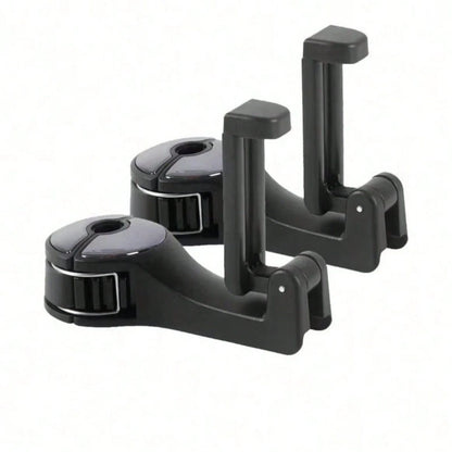1pc Multifunctional 2-In-1 Car Hook- Hidden Backseat Headrest Hook And Lockable Phone Holder