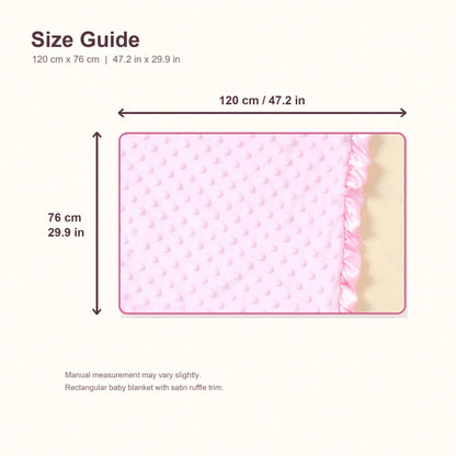 1pc Multifunctional Baby Blanket, Double-Layer Dot Fleece, Medium Thickness, Soft And Skin-Friendly, Cute Scalloped Edge Decor, Suitable For Boys And Girls