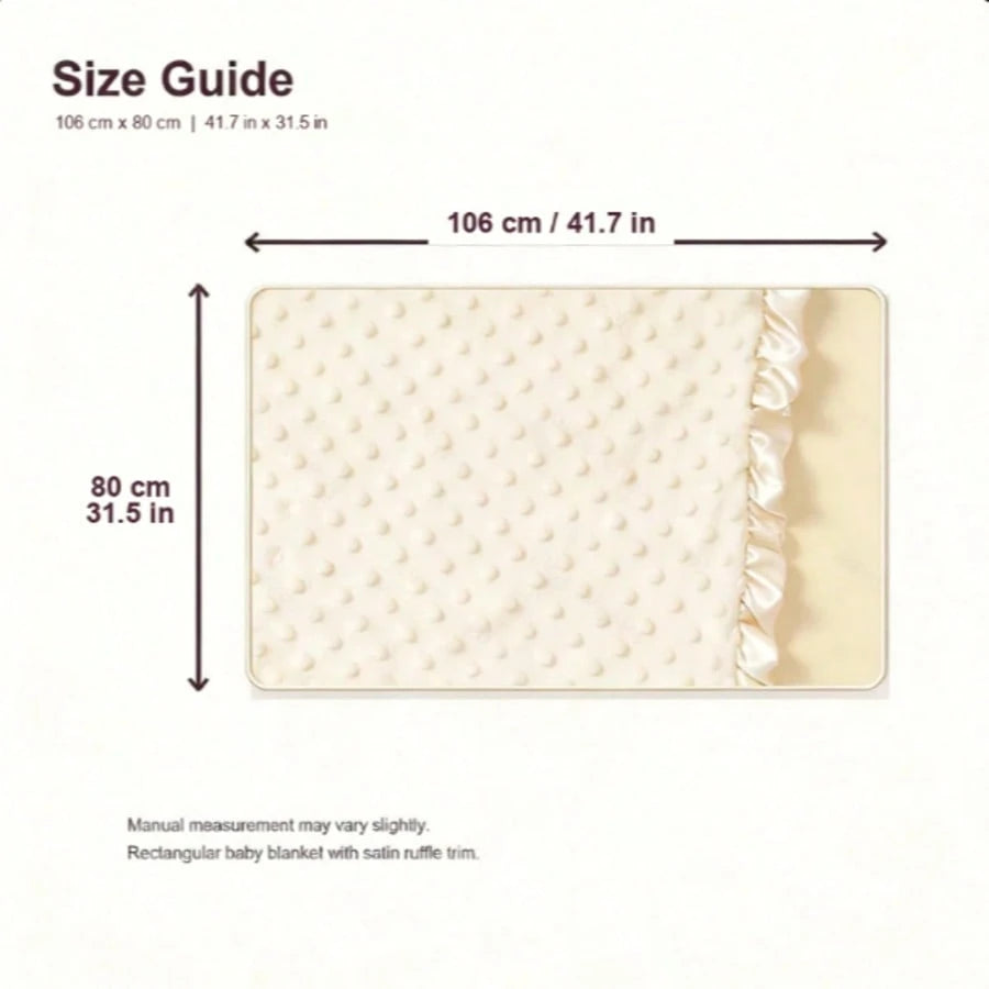 1pc Multifunctional Baby Blanket, Double-Layer Dot Fleece, Medium Thickness, Soft And Skin-Friendly, Cute Scalloped Edge Decor, Suitable For Boys And Girls