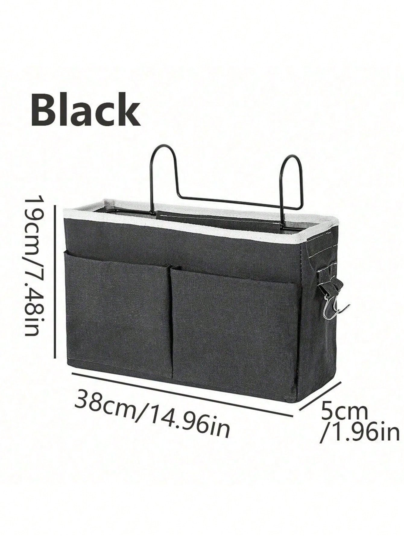 1pc Multifunctional Dorm Hanging Storage Bag, Fabric Bedside Phone Storage Pouch, Top Bunk Bedside Storage Tool, Student Bed Sheet Hanging Basket, Dorm Storage Organizer, Bedside Storage Bag, Storage