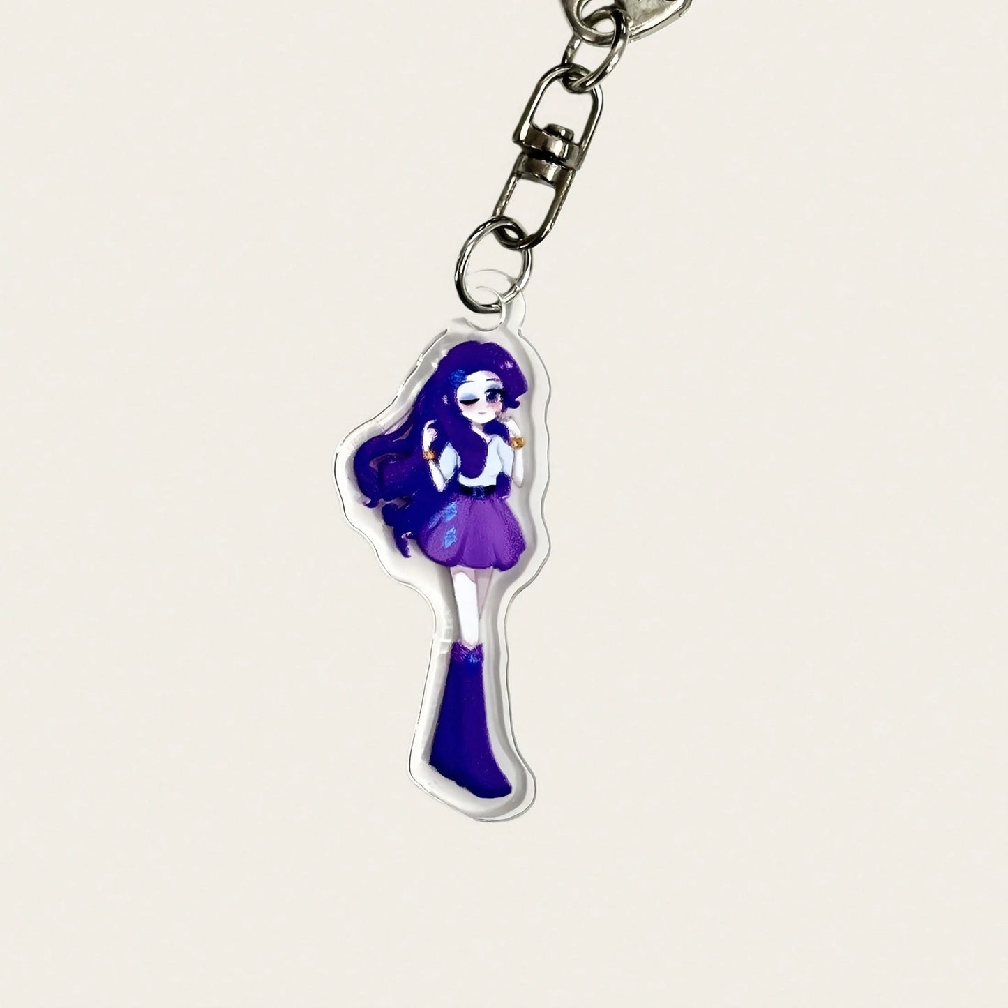 1pc My Little Pony Acrylic Keychain Cute Anime Character Pinkie Pie Twilight Sparkle Rarity Rainbow Dash Applejack Fluttershy Cartoon Pendant Student Backpack Charm Halloween Christmas Women's Gift
