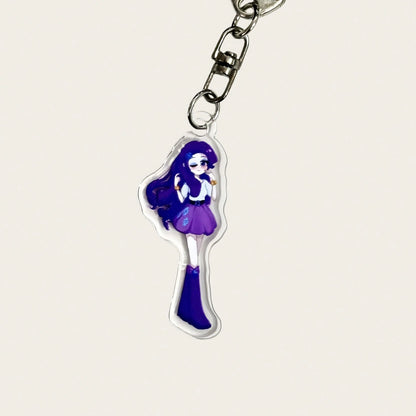 1pc My Little Pony Acrylic Keychain Cute Anime Character Pinkie Pie Twilight Sparkle Rarity Rainbow Dash Applejack Fluttershy Cartoon Pendant Student Backpack Charm Halloween Christmas Women's Gift