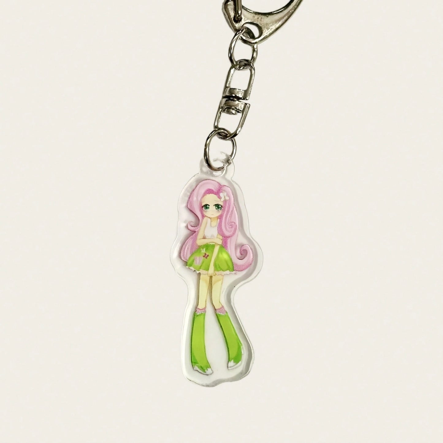 1pc My Little Pony Acrylic Keychain Cute Anime Character Pinkie Pie Twilight Sparkle Rarity Rainbow Dash Applejack Fluttershy Cartoon Pendant Student Backpack Charm Halloween Christmas Women's Gift