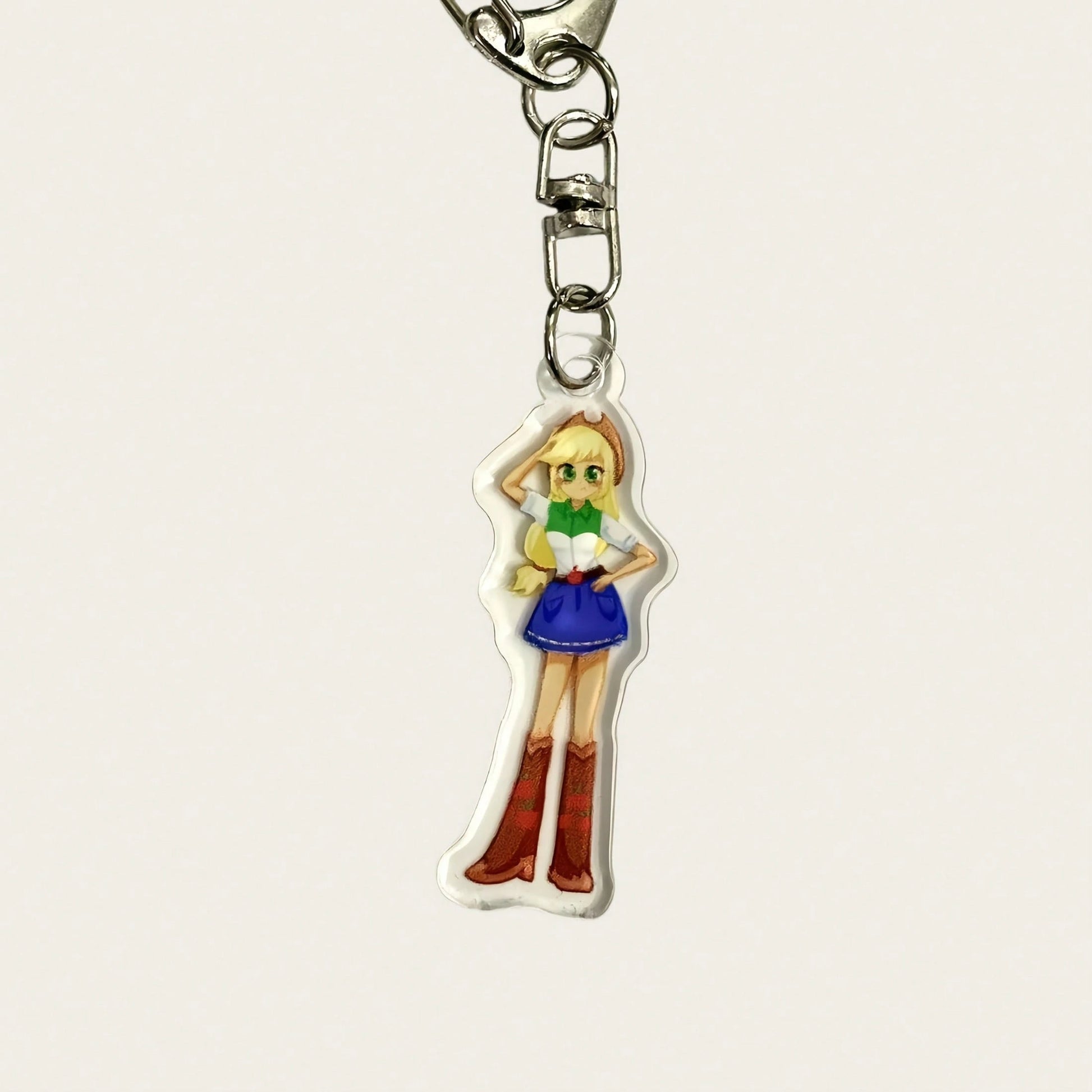 1pc My Little Pony Acrylic Keychain Cute Anime Character Pinkie Pie Twilight Sparkle Rarity Rainbow Dash Applejack Fluttershy Cartoon Pendant Student Backpack Charm Halloween Christmas Women's Gift