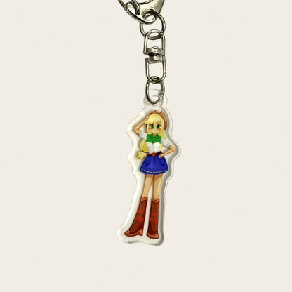 1pc My Little Pony Acrylic Keychain Cute Anime Character Pinkie Pie Twilight Sparkle Rarity Rainbow Dash Applejack Fluttershy Cartoon Pendant Student Backpack Charm Halloween Christmas Women's Gift