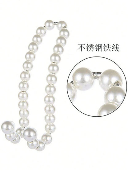1pc New Car Hook Pearl Bow Pendant, New Back Seat Backrest Suspension, Strong Load-Bearing Capacity Car Hook