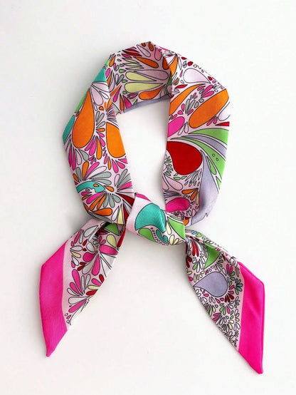 1pc New Cashew-Shaped Women Scarf, Versatile For Tying Bag Handles, Headband, Neckerchief For Dress