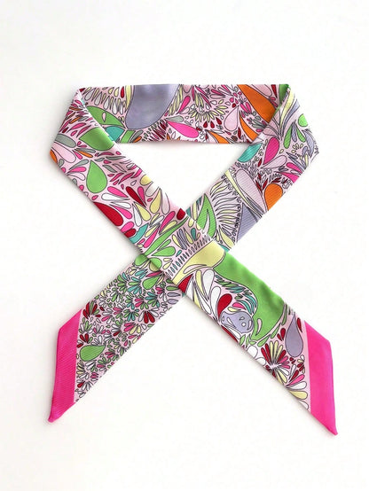 1pc New Cashew-Shaped Women Scarf, Versatile For Tying Bag Handles, Headband, Neckerchief For Dress