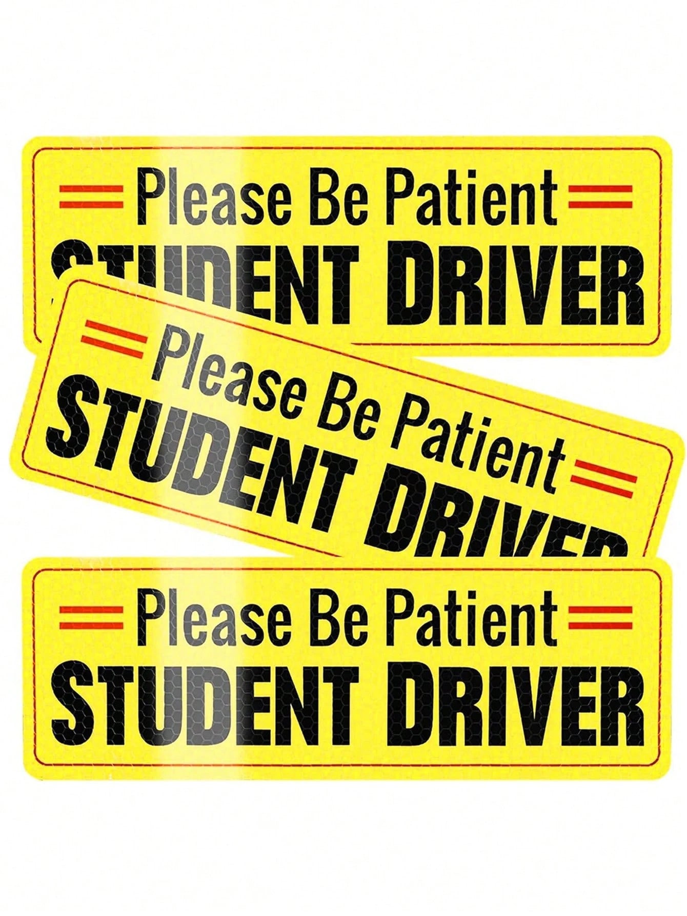 1pc New Driver Magnetic Sticker, Please Drive Patiently New Driver Magnetic Sticker, New Driver Warning Magnetic Sticker, Reflective Magnetic New Driver Bumper Sticker