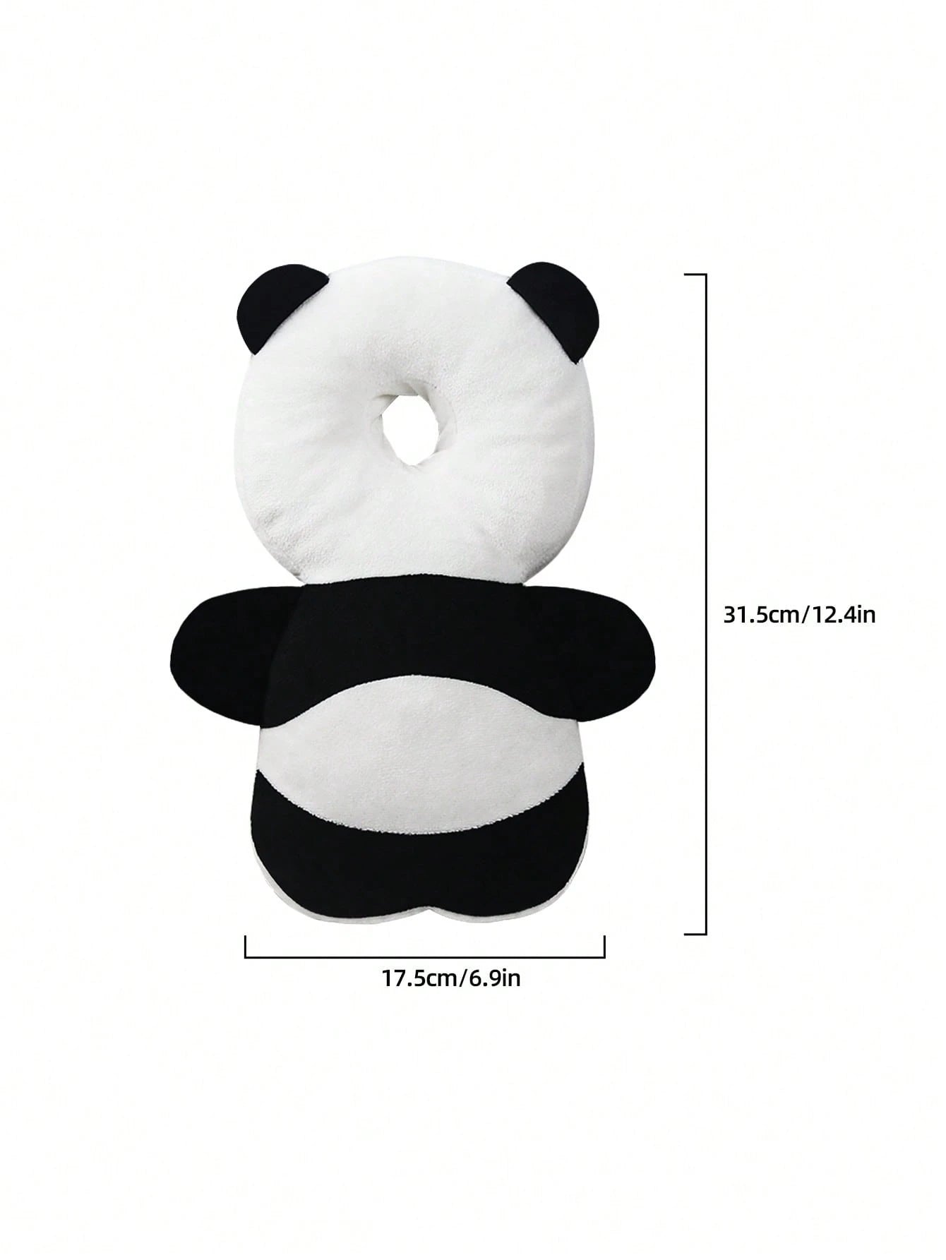 1pc New Panda Head Pillow Anti-Fall Cushion, Toddler Anti-Collision Hat, Baby Head Pillow, Baby Crawling Anti-Collision Tool, Adjustable Baby Head Protection Pad Backpack- Cartoon Animal Design, Suit