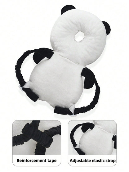 1pc New Panda Head Pillow Anti-Fall Cushion, Toddler Anti-Collision Hat, Baby Head Pillow, Baby Crawling Anti-Collision Tool, Adjustable Baby Head Protection Pad Backpack- Cartoon Animal Design, Suit