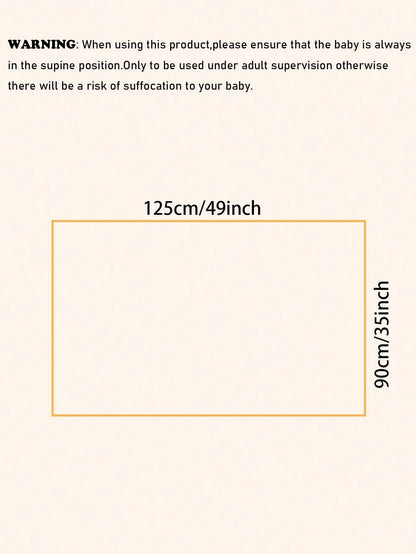 1pc Newborn Baby Blanket, Cute Cartoon Bear Embroidered Pattern, Soft & Comfortable, Suitable For Infant Outdoor Use, Autumn/Winter