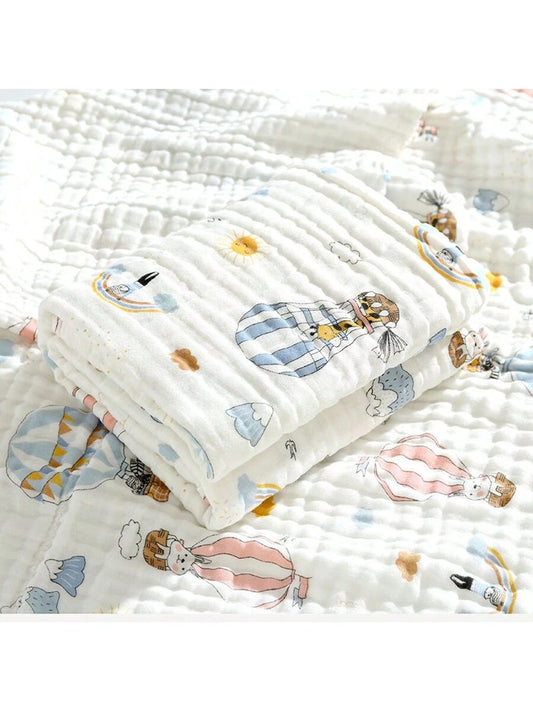 1pc Newborn Baby Swaddle Blanket, Thin Gauze Bath Towel For Infant Toddler Boy Girl, Swaddle Wrap & Baby Blanket