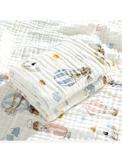 1pc Newborn Baby Swaddle Blanket, Thin Gauze Bath Towel For Infant Toddler Boy Girl, Swaddle Wrap & Baby Blanket