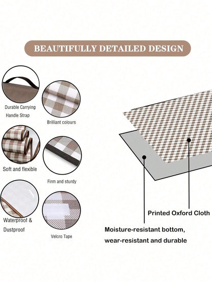1pc Oxford Cloth Picnic Mat For Outdoor Camping, Beach, Moisture-Proof, Waterproof, Dust-Proof, Scratch-Resistant, And Easy To Clean., Picnic Blanket