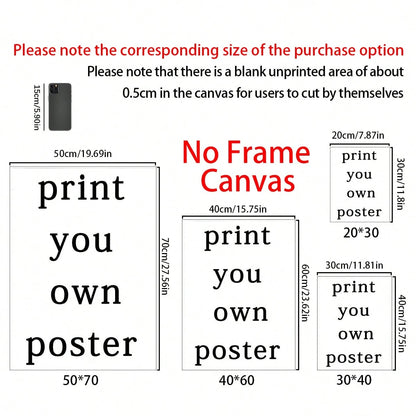 1pc Personalized Canvas Printing For Family Photos- Ideal Gift For Weddings, Anniversaries, And Home Decor, Optional Frame,Warm Ambience,Forever Love, Mother's Day Gift, Room Decor, Aesthetic Home