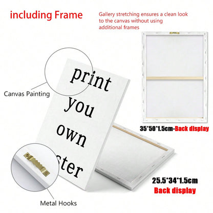 1pc Personalized Canvas Printing For Family Photos- Ideal Gift For Weddings, Anniversaries, And Home Decor, Optional Frame,Warm Ambience,Forever Love, Mother's Day Gift, Room Decor, Aesthetic Home