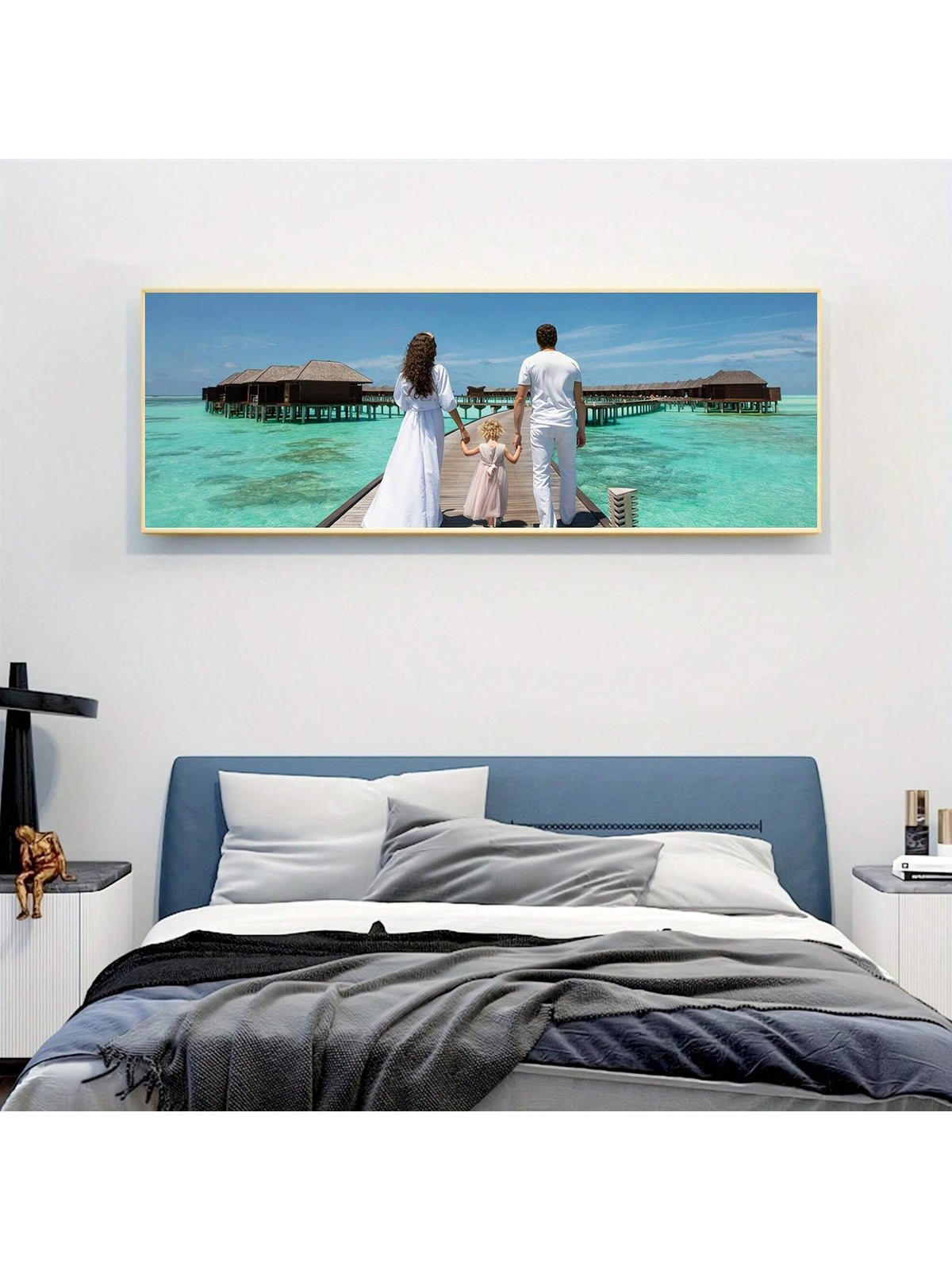 1pc Personalized Canvas Printing For Family Photos- Ideal Gift For Weddings, Anniversaries, And Home Decor, Optional Frame,Warm Ambience,Forever Love, Mother's Day Gift, Room Decor, Aesthetic Home