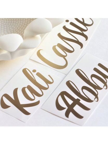 1pc Personalized Custom Name Tag Stickers, 3-6 Inch Labels, Date Stickers, DIY Gifts, Wedding Stickers, Holographic Name Stickers For Water Bottles, Lunch Boxes, Glass, Cups, Balloons, Bridesmaid Gift