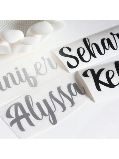 1pc Personalized Custom Name Tag Stickers, 3-6 Inch Labels, Date Stickers, DIY Gifts, Wedding Stickers, Holographic Name Stickers For Water Bottles, Lunch Boxes, Glass, Cups, Balloons, Bridesmaid Gift