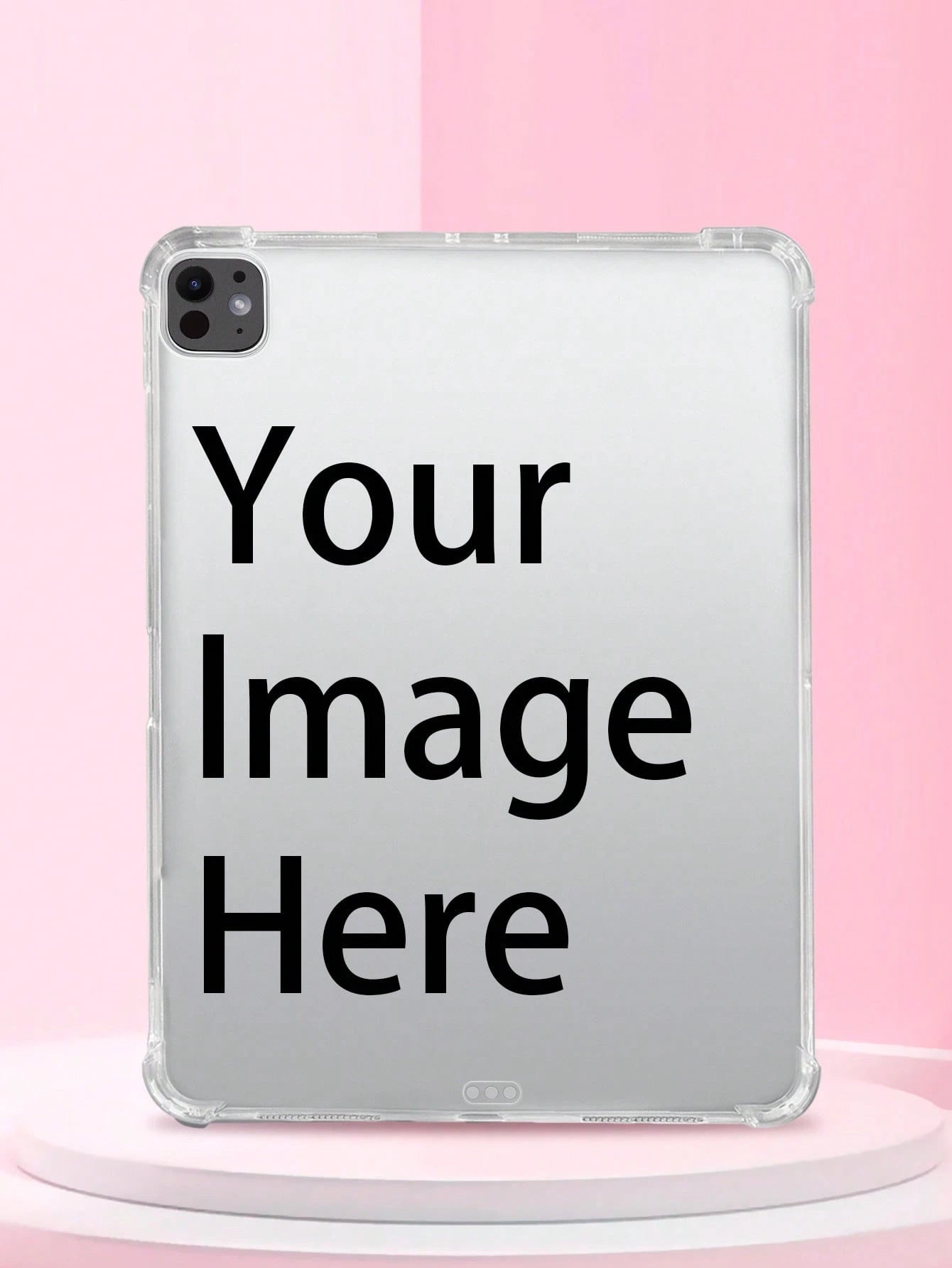 1pc Personalized Customizable Tablet Case With Family, Friends, Couple, And Pet Designs. Made Of Soft Silicone With Drop Protection And Transparent Four-Corner Airbags. Compatible With IPad Pro 13, Ai