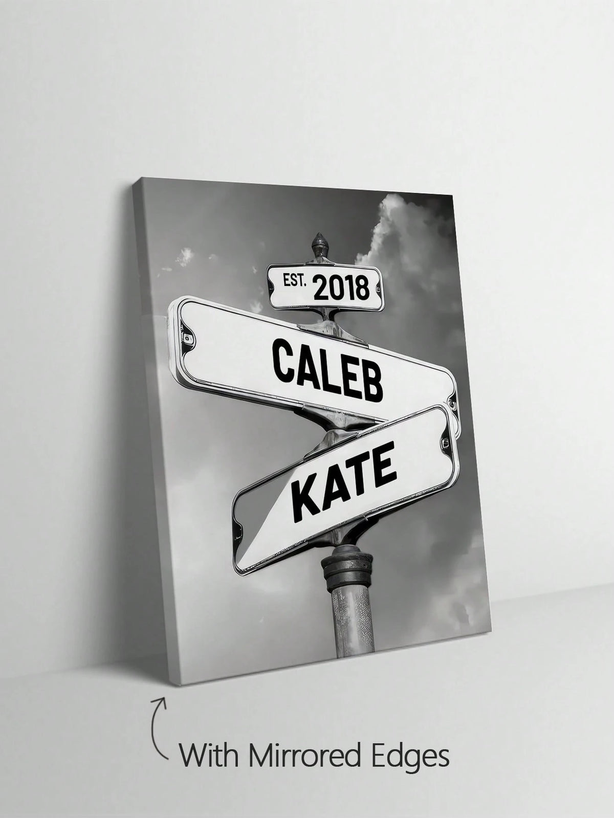 1pc Personalized Family Names Canvas Poster, Street Sign Wall Art, Custom Name Canvas Prints Wall Decor For Living Room, Housewarming Gift, Fall Decor