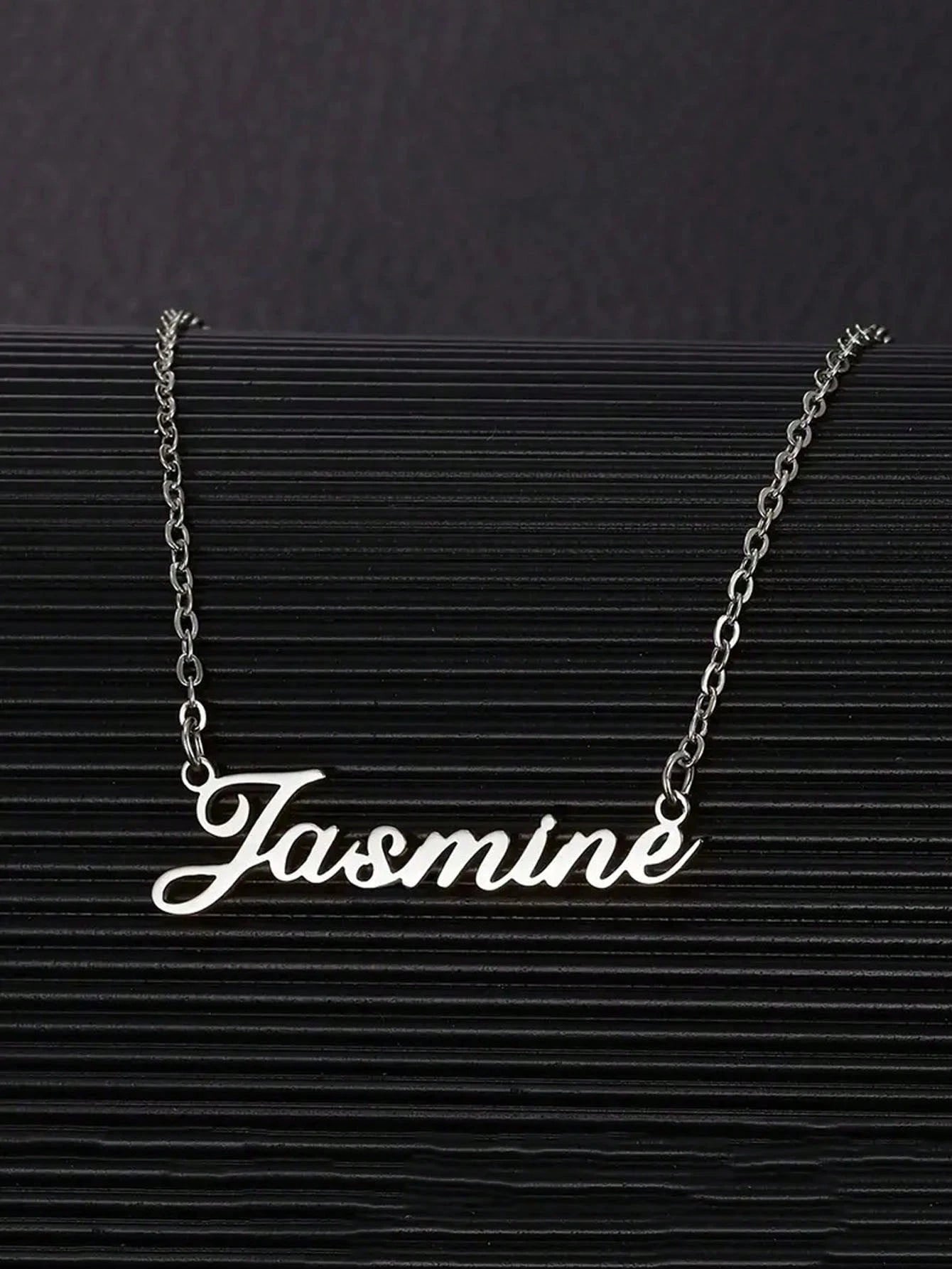 1pc Personalized Simple DIY Name Necklace Stainless Steel Neck Accessories Accessories (Custom Only In English) Stylish, Fall Fashion, Vintage, Contracted, Simple, Soccer Mom, Casual, Old Money Custom